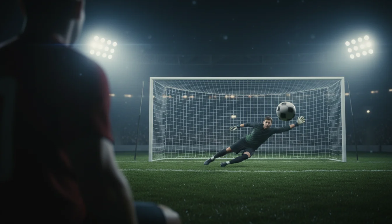 Over/Under live wedden - voetbal vliegt richting doel tijdens wedstrijd